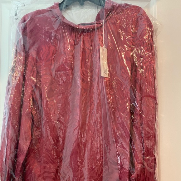 Rebecca Taylor Tie Neck Long Sleeve Silk Blouse - Picture 5 of 5